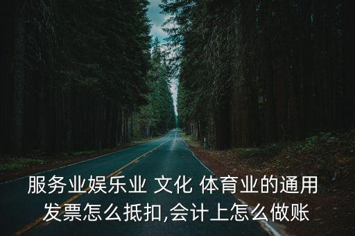 服務業(yè)娛樂業(yè) 文化 體育業(yè)的通用 發(fā)票怎么抵扣,會計上怎么做賬