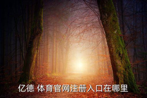 億德 體育官網(wǎng)注冊入口在哪里