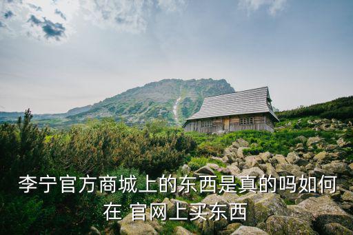  李寧官方商城上的東西是真的嗎如何在 官網(wǎng)上買(mǎi)東西