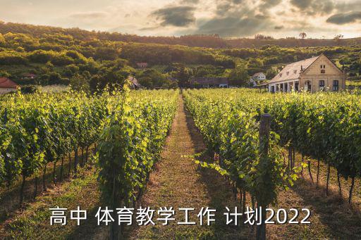 高中 體育教學工作 計劃2022