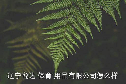 遼寧悅達(dá) 體育 用品有限公司怎么樣