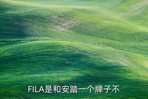 FILA是和安踏一個牌子不