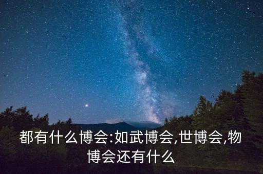 都有什么博會(huì):如武博會(huì),世博會(huì),物博會(huì)還有什么