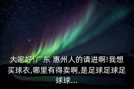 大家好!廣東 惠州人的請進啊!我想買球衣,哪里有得賣啊,是足球足球足球球...