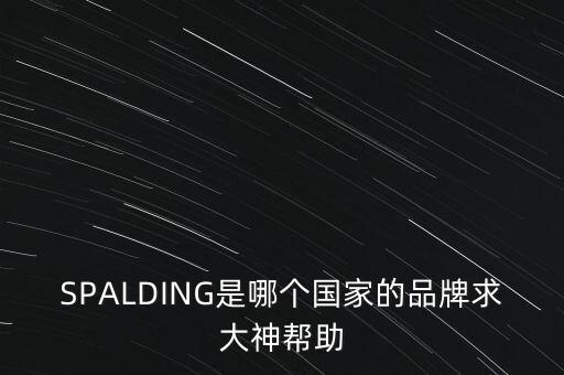 SPALDING是哪個國家的品牌求大神幫助