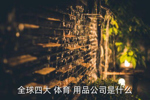 全球四大 體育 用品公司是什么