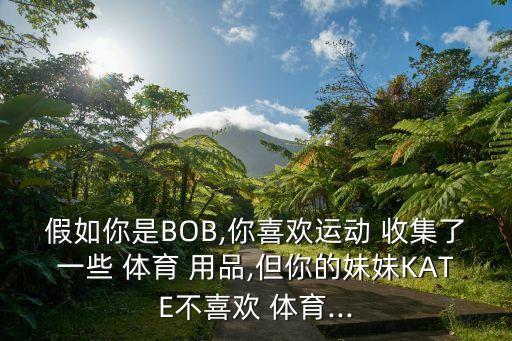 假如你是BOB,你喜歡運動 收集了一些 體育 用品,但你的妹妹KATE不喜歡 體育...