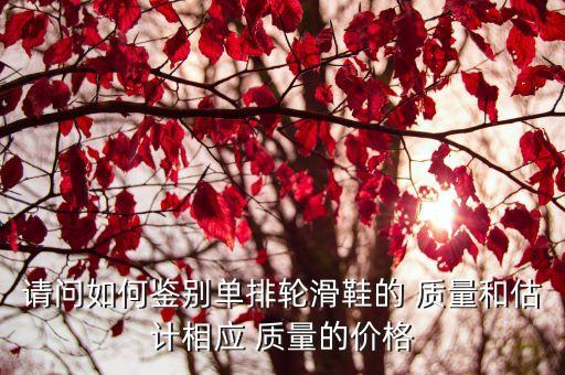 請(qǐng)問(wèn)如何鑒別單排輪滑鞋的 質(zhì)量和估計(jì)相應(yīng) 質(zhì)量的價(jià)格