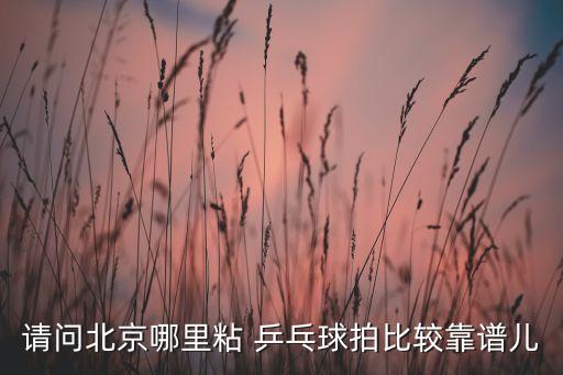 請(qǐng)問(wèn)北京哪里粘 乒乓球拍比較靠譜兒