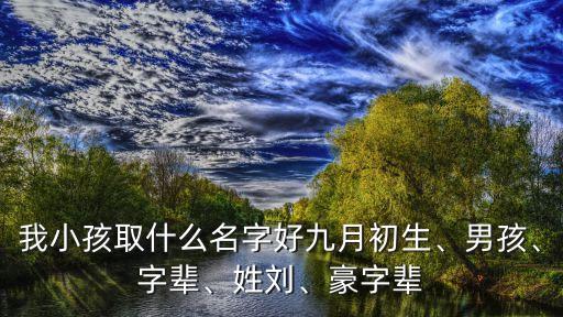 我小孩取什么名字好九月初生、男孩、字輩、姓劉、豪字輩