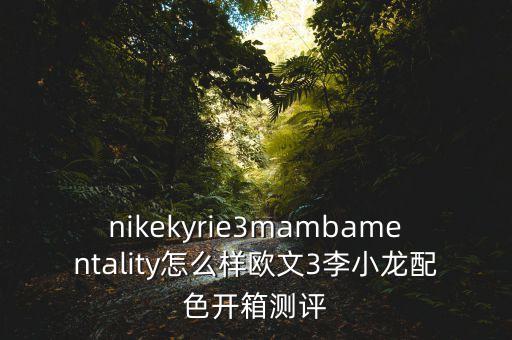 nikekyrie3mambamentality怎么樣歐文3李小龍配色開(kāi)箱測(cè)評(píng)