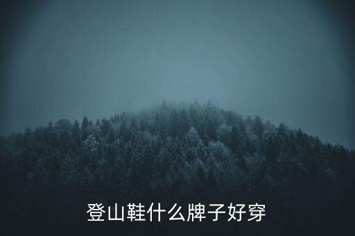 登山鞋什么牌子好穿