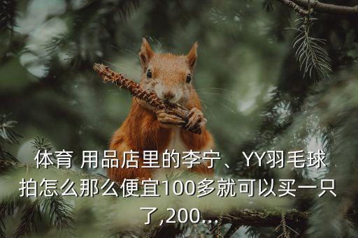  體育 用品店里的李寧、YY羽毛球拍怎么那么便宜100多就可以買一只了,200...