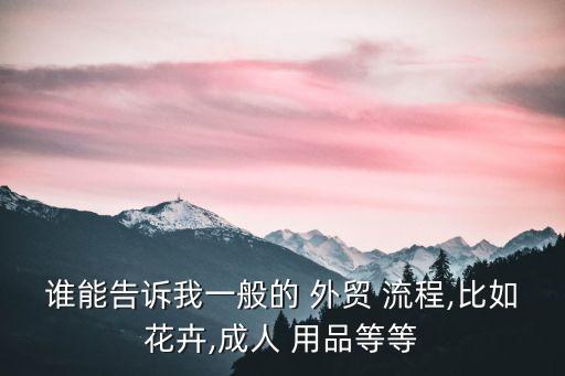 誰(shuí)能告訴我一般的 外貿(mào) 流程,比如花卉,成人 用品等等