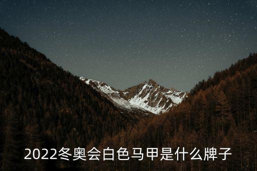 2022冬奧會(huì)白色馬甲是什么牌子