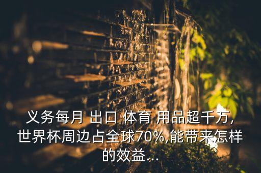 義務(wù)每月 出口 體育 用品超千萬,世界杯周邊占全球70%,能帶來怎樣的效益...